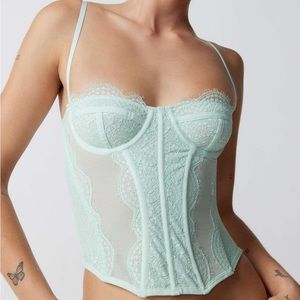 Urban Outfitters 🩵 MINTY BLUE CORSET TOP 🩵